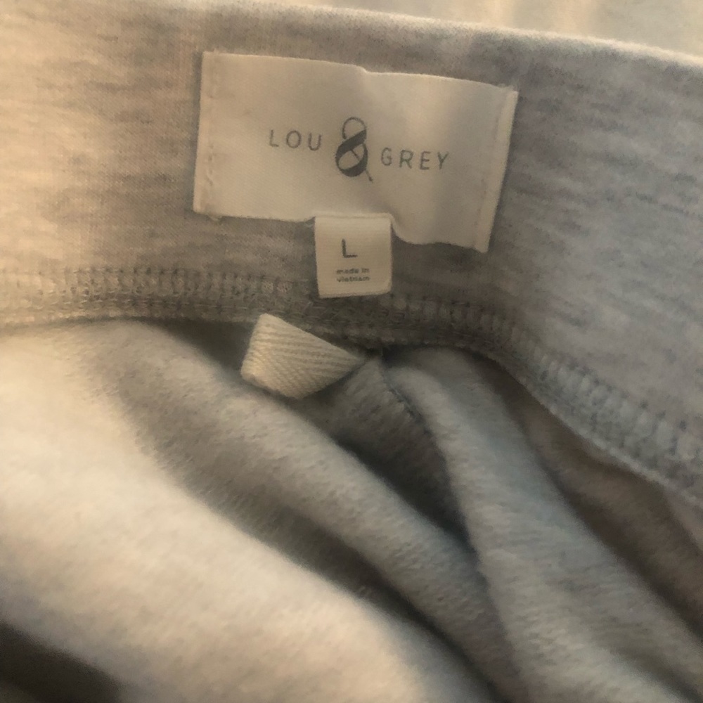 Lou & Grey sweats, top and bottom, light grey.  Size L